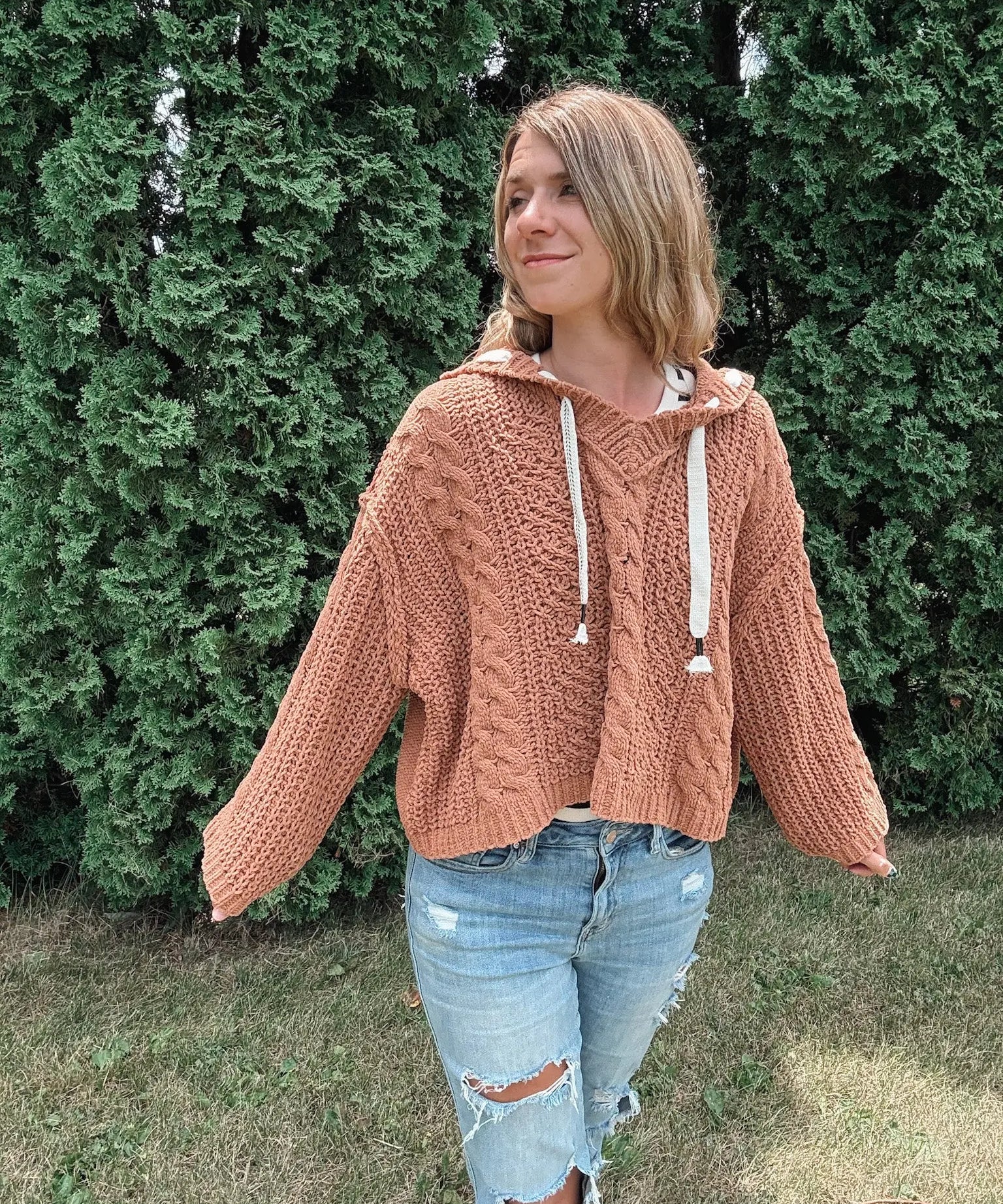 Mustard Boho Hoodie Zenana