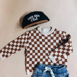 Checkered Knit Toddler Sweater Rivi & Kin