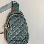Penelope Puffer Sling Bag - Olive Pretty Simple
