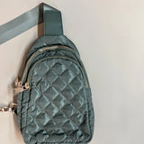 Penelope Puffer Sling Bag - Olive Pretty Simple