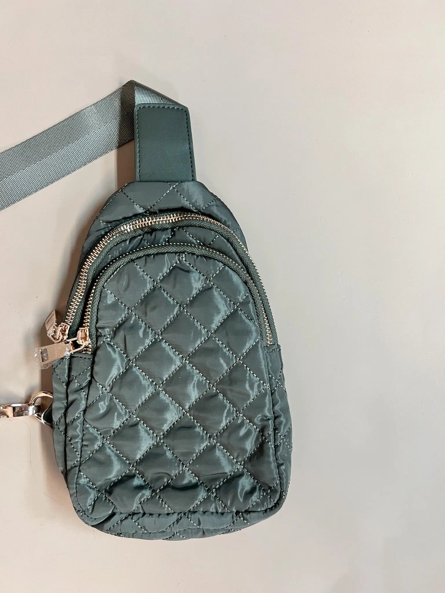 Penelope Puffer Sling Bag - Olive Pretty Simple