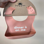 Diner is On Me Silicone Bib Raising Brave