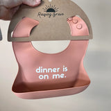 Diner is On Me Silicone Bib Raising Brave