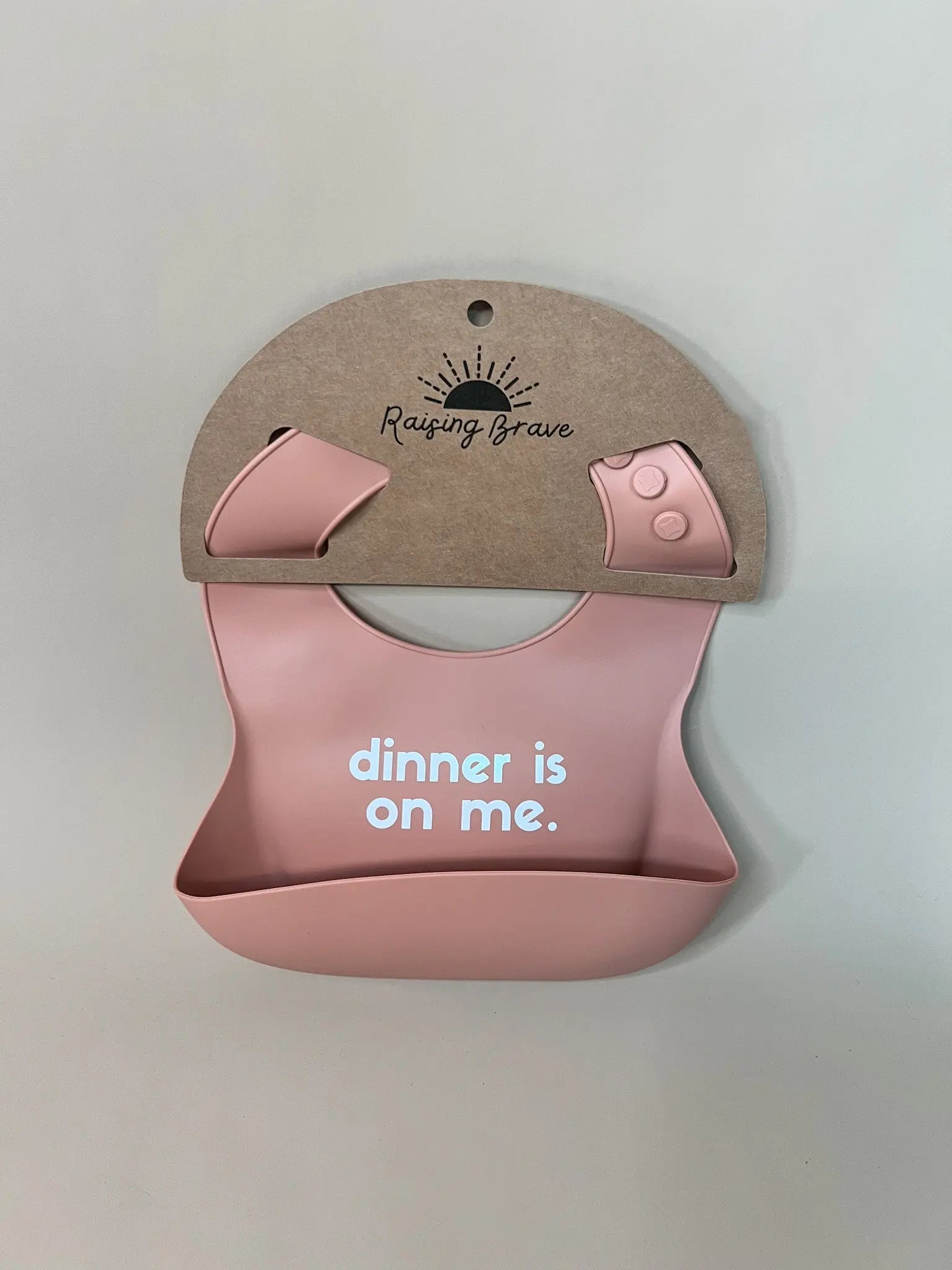 Diner is On Me Silicone Bib Raising Brave