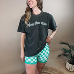 Green Checkmate Biker Shorts Set kimberly c