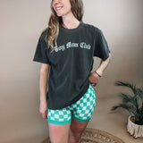 Green Checkmate Biker Shorts Set kimberly c