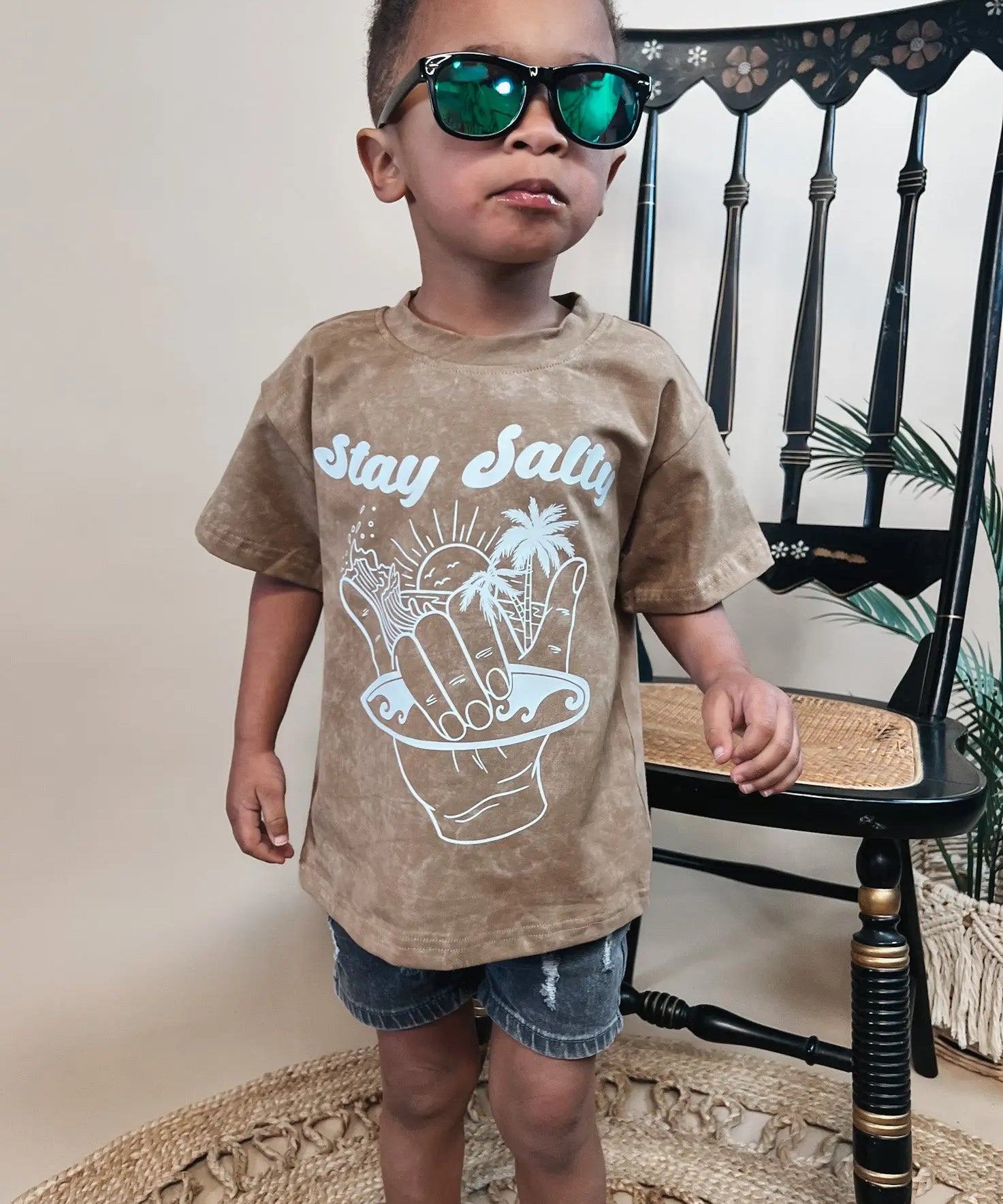 Stay Salty Vintage Wash Tee Raising Brave