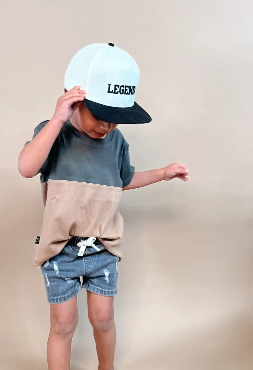 Echo Colorblock Tee Olive and Scout