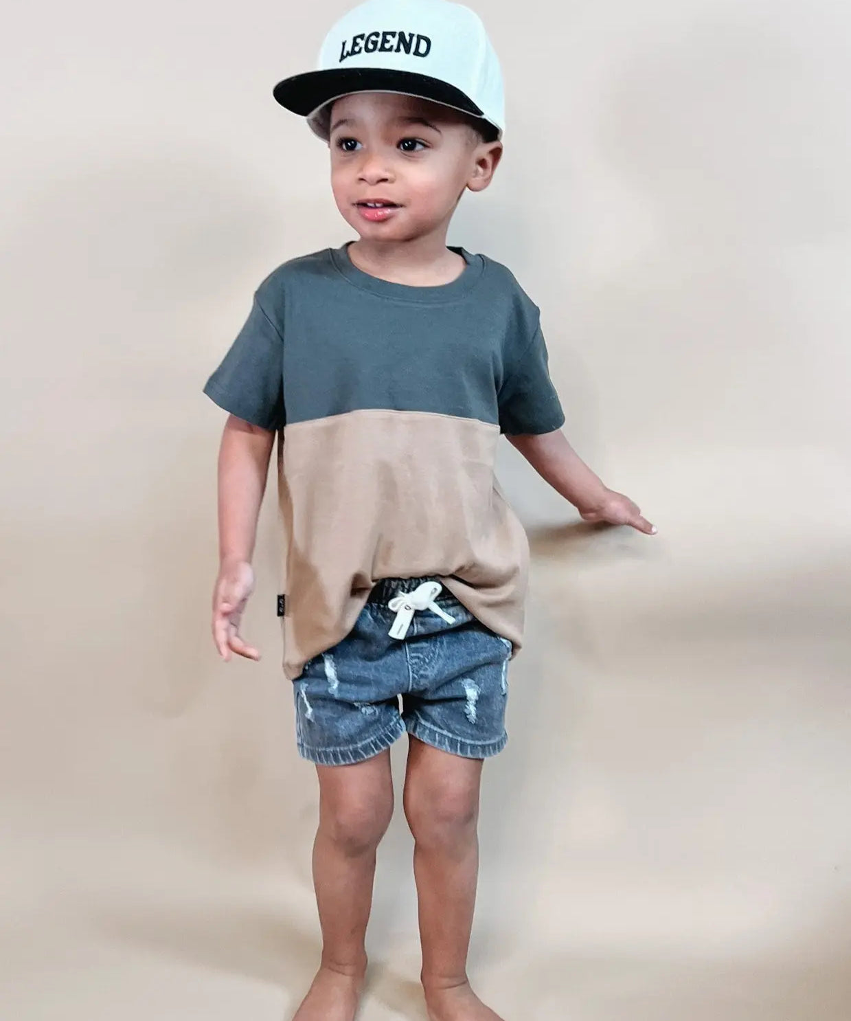 Jay Distressed Shorts Olive and Scout
