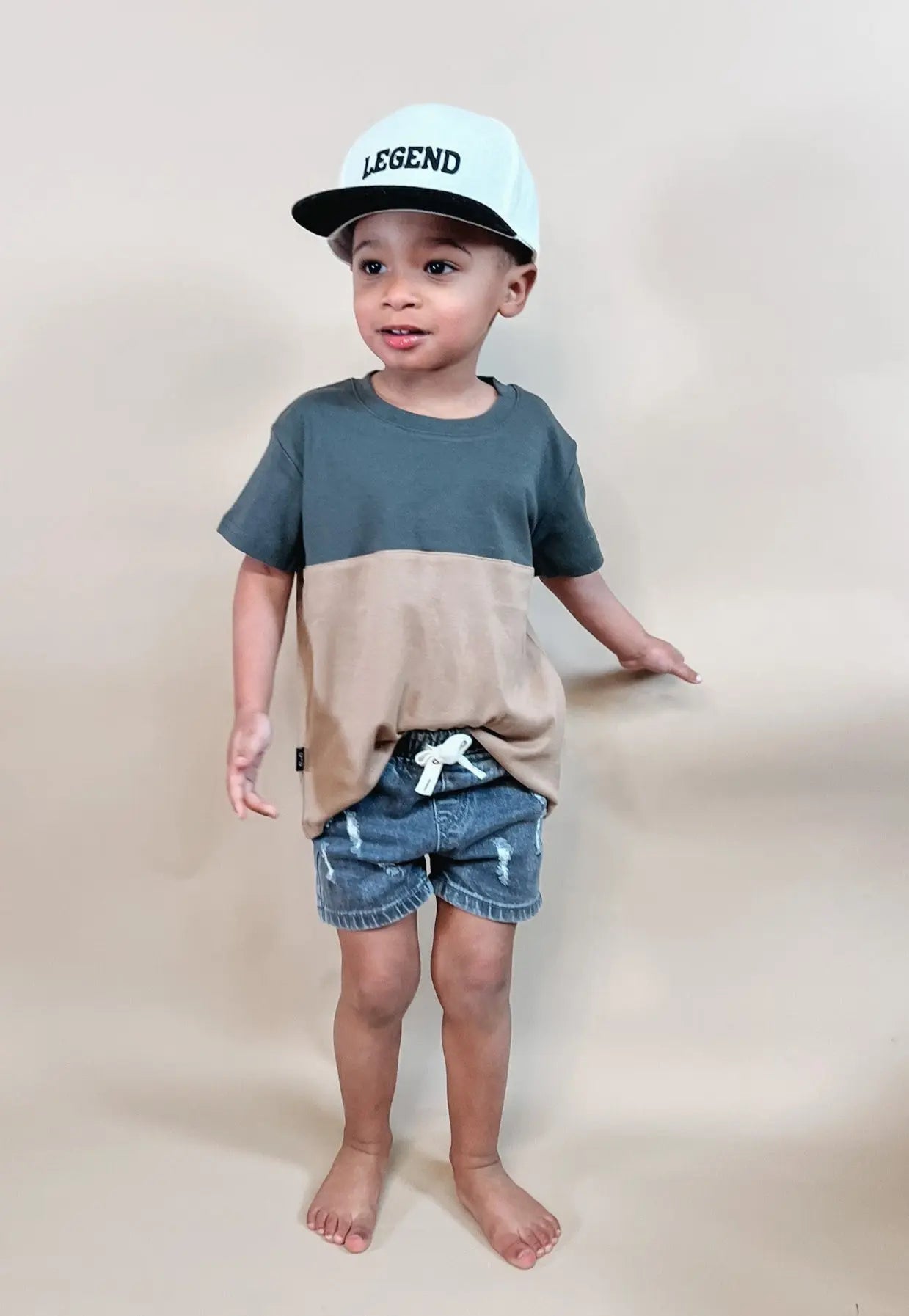 Jay Distressed Shorts Olive and Scout