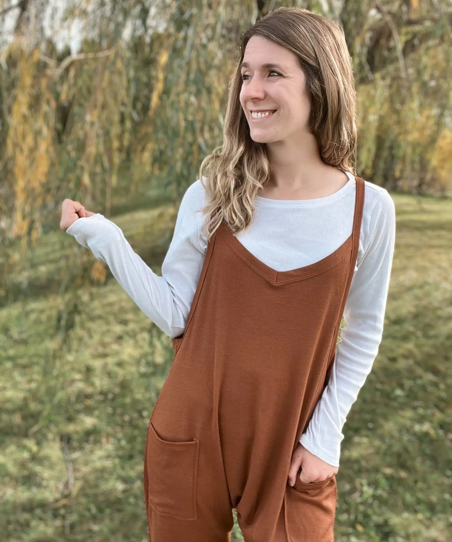 Chocolate Harem Jumpsuit ces femme