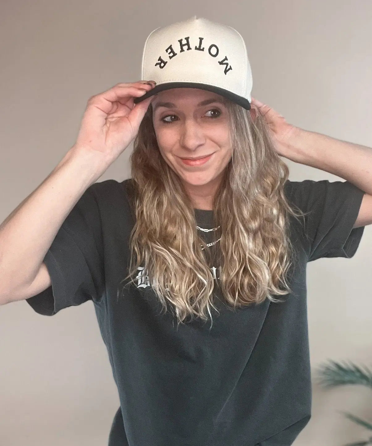 Mother Upside Down Embroidered Hat Fashion City