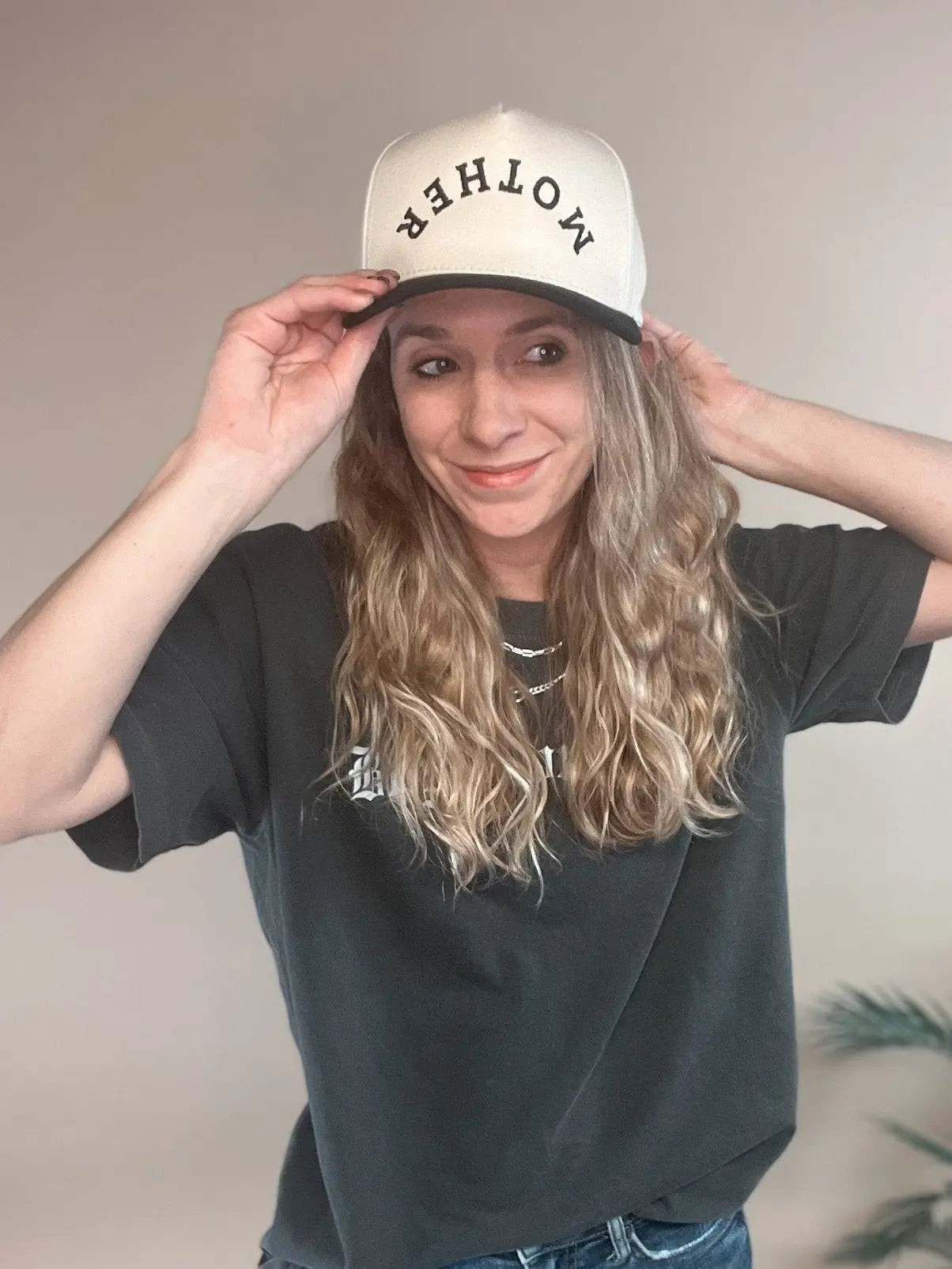 Mother Upside Down Embroidered Hat Fashion City