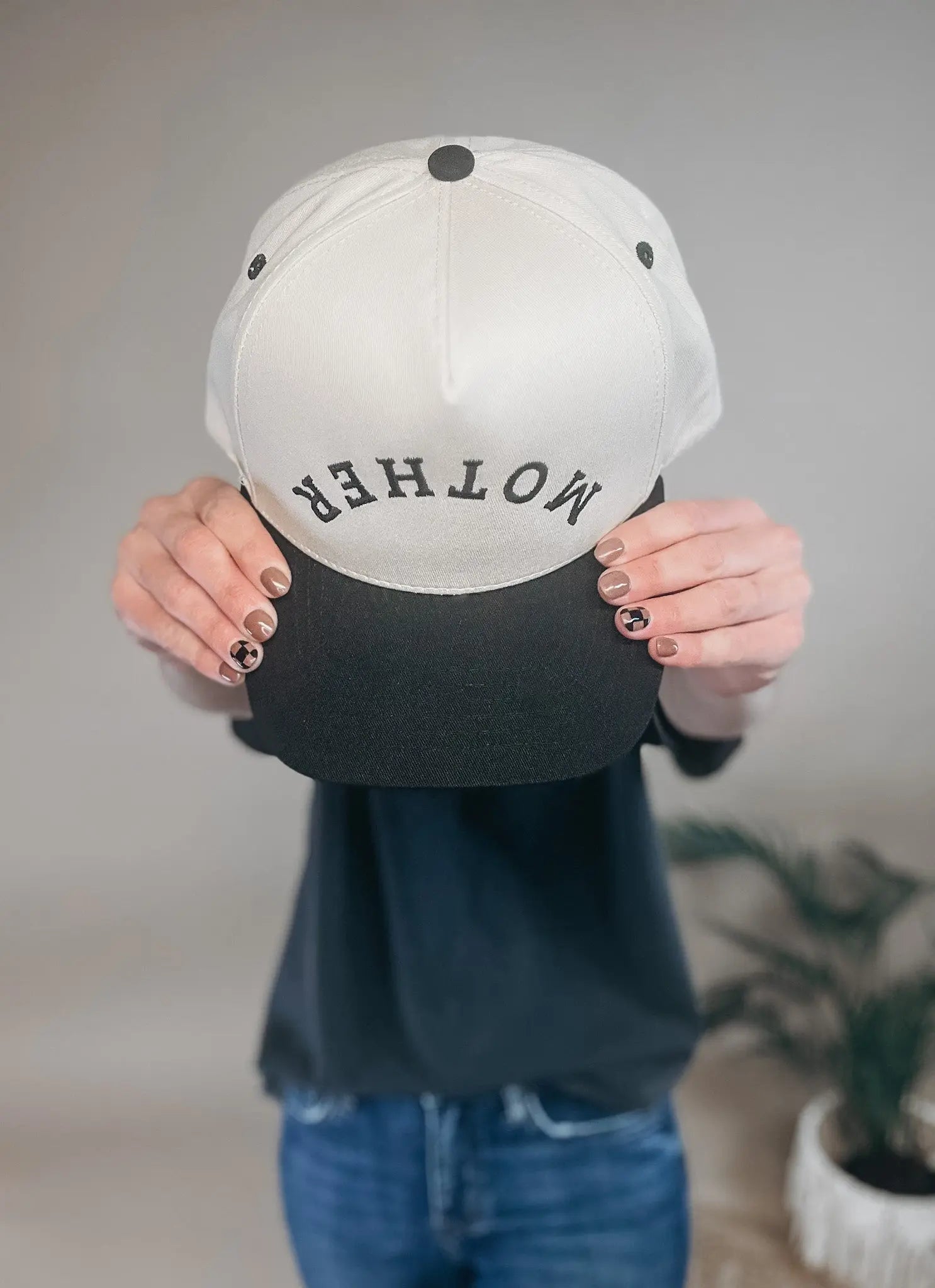 Mother Upside Down Embroidered Hat Fashion City