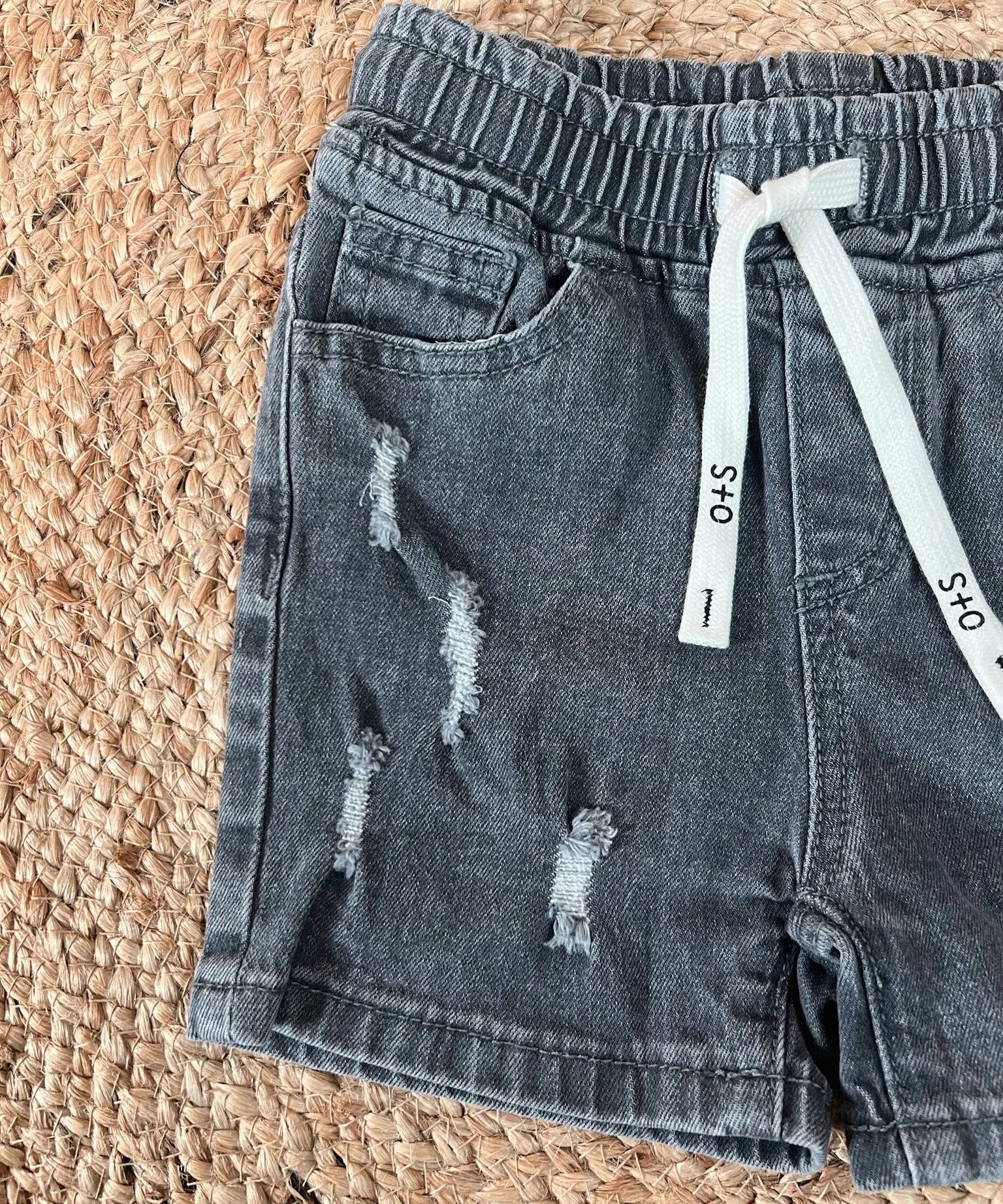 Jay Distressed Shorts Olive and Scout