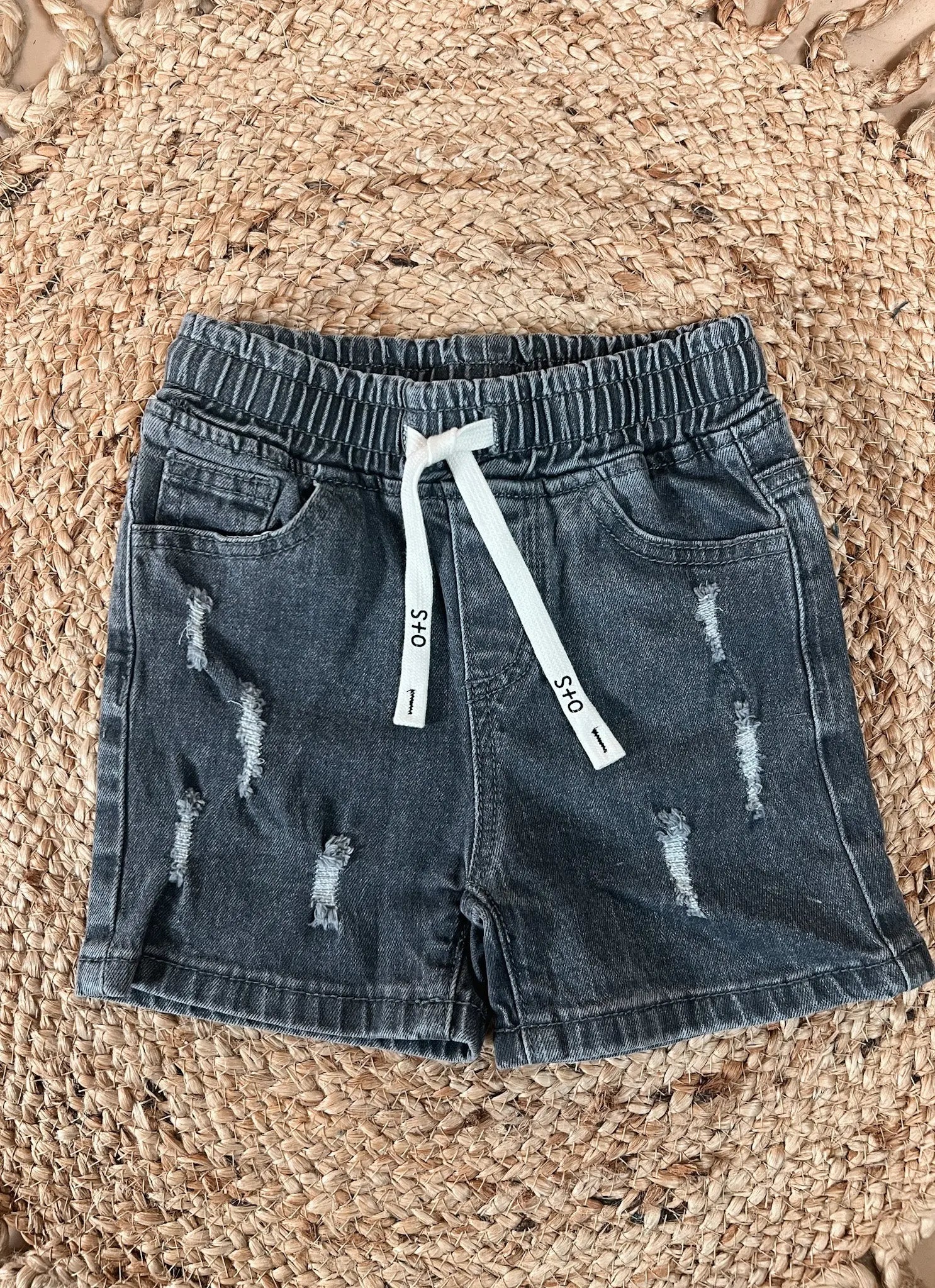 Jay Distressed Shorts Olive and Scout