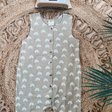 Organic Rainbow Button Romper SIIX Collection