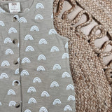Organic Rainbow Button Romper SIIX Collection