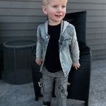 Hooded Denim Jacket HAHA MAMA Clothing