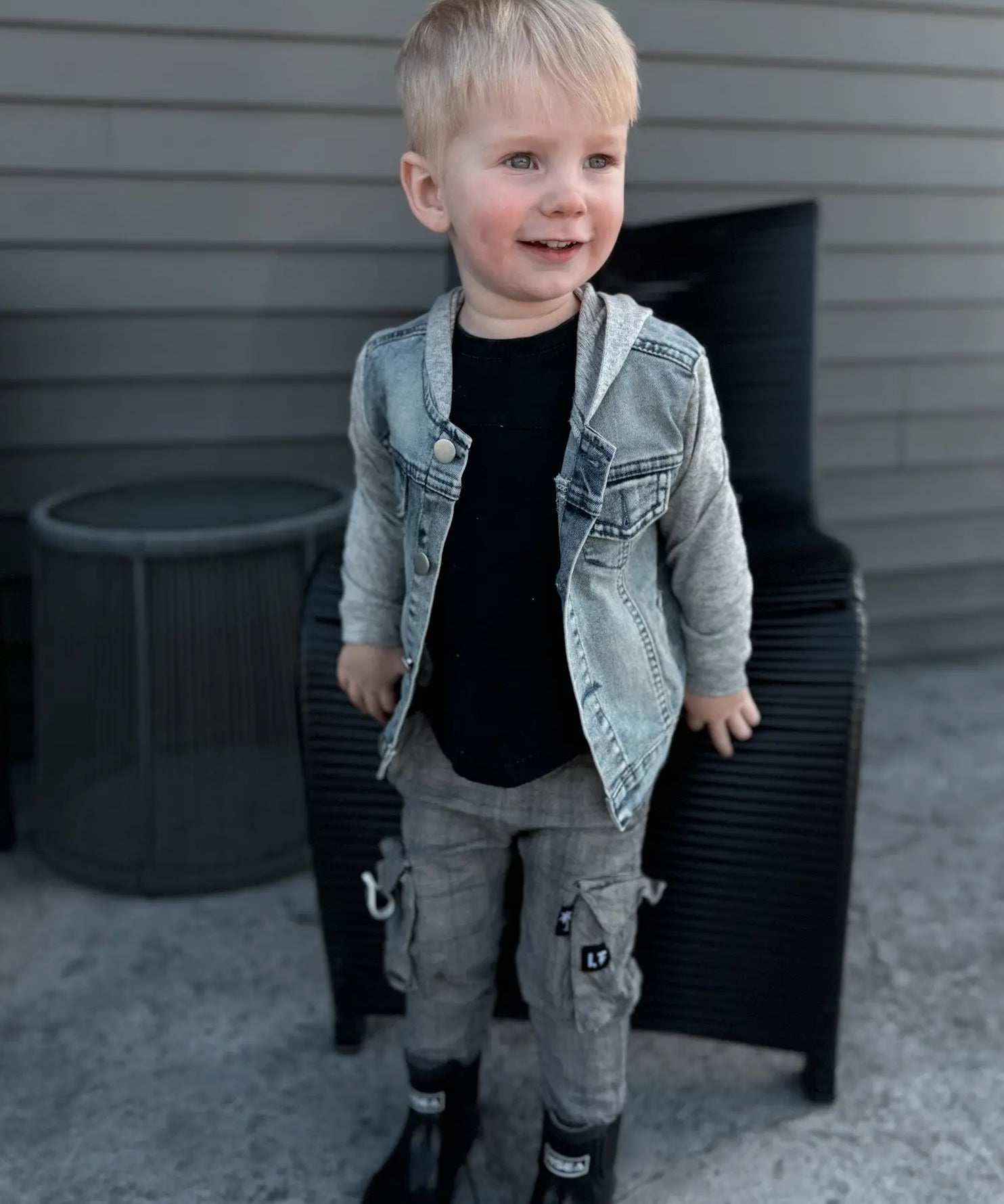 Hooded Denim Jacket HAHA MAMA Clothing