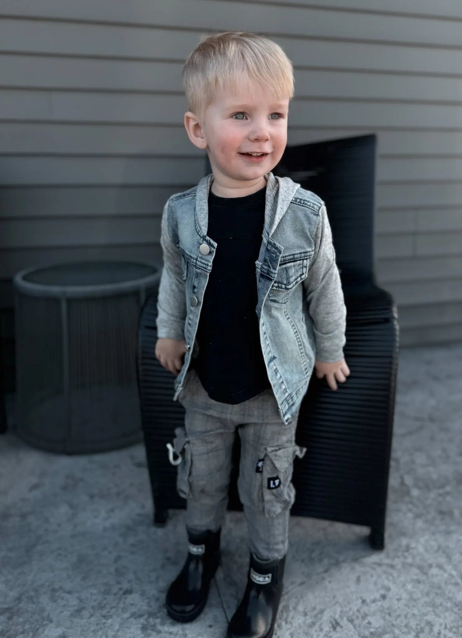 Hooded Denim Jacket HAHA MAMA Clothing