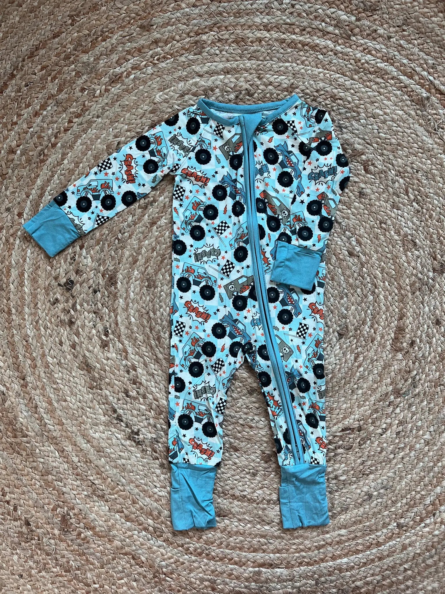 Monster Truck Bamboo Romper Little One Shop