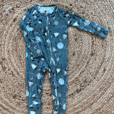 To the Moon Bamboo Romper Raising Brave