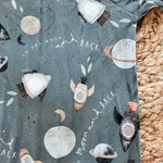 To the Moon Bamboo Romper Raising Brave