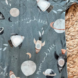 To the Moon Bamboo Romper Raising Brave