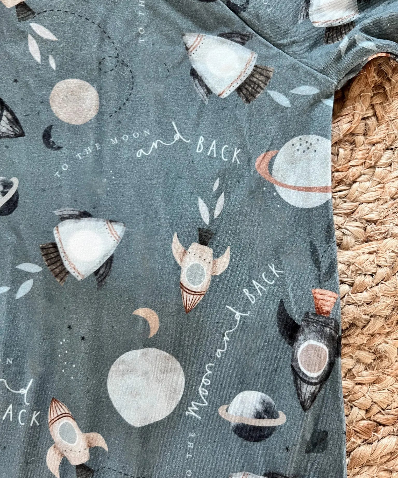 To the Moon Bamboo Romper Raising Brave