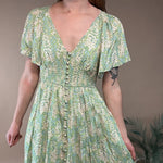 Garden Floral Smocked Maxi Dress In Loom