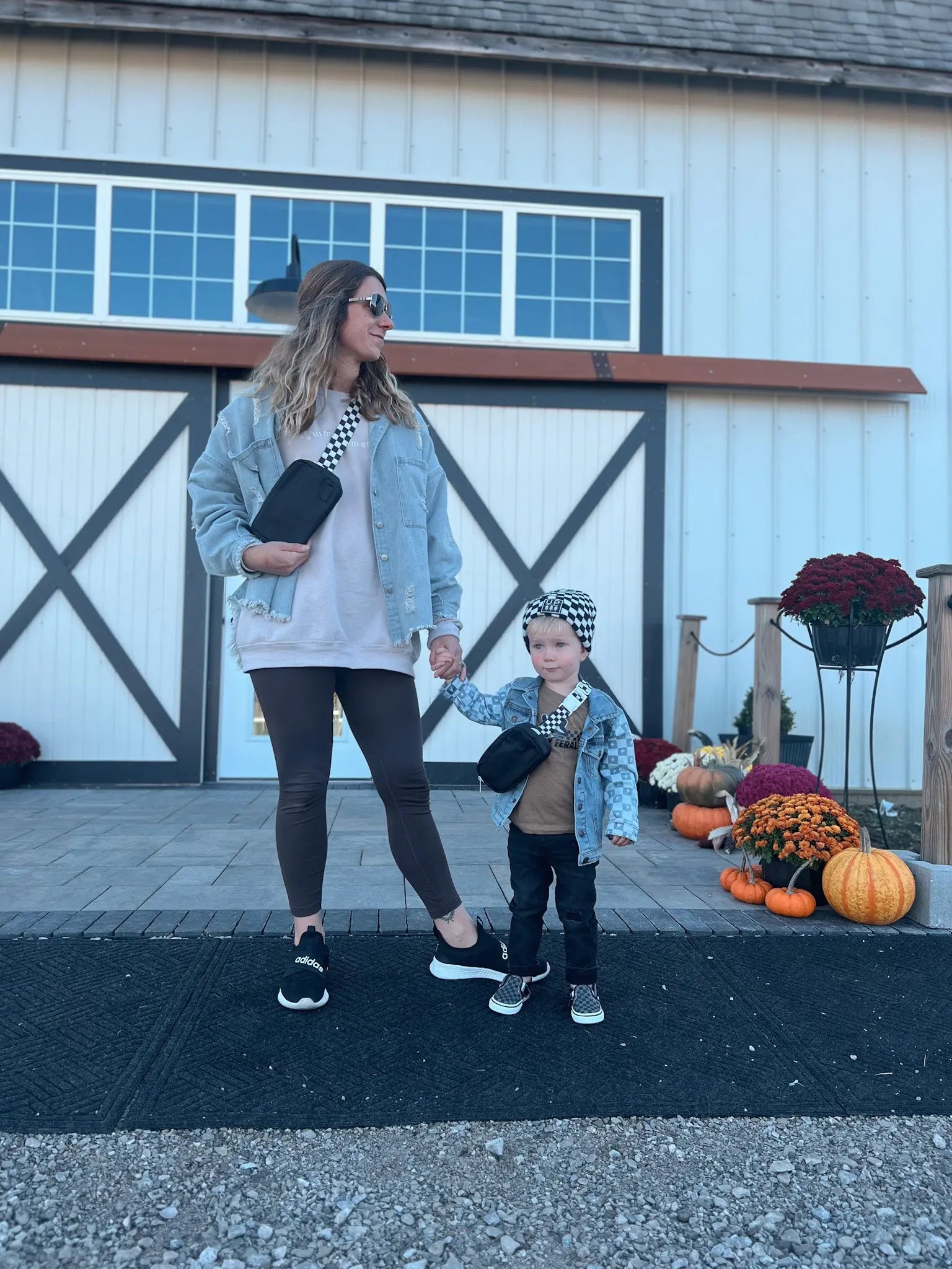 Mama Checkered Belt Bag Big Little Wish