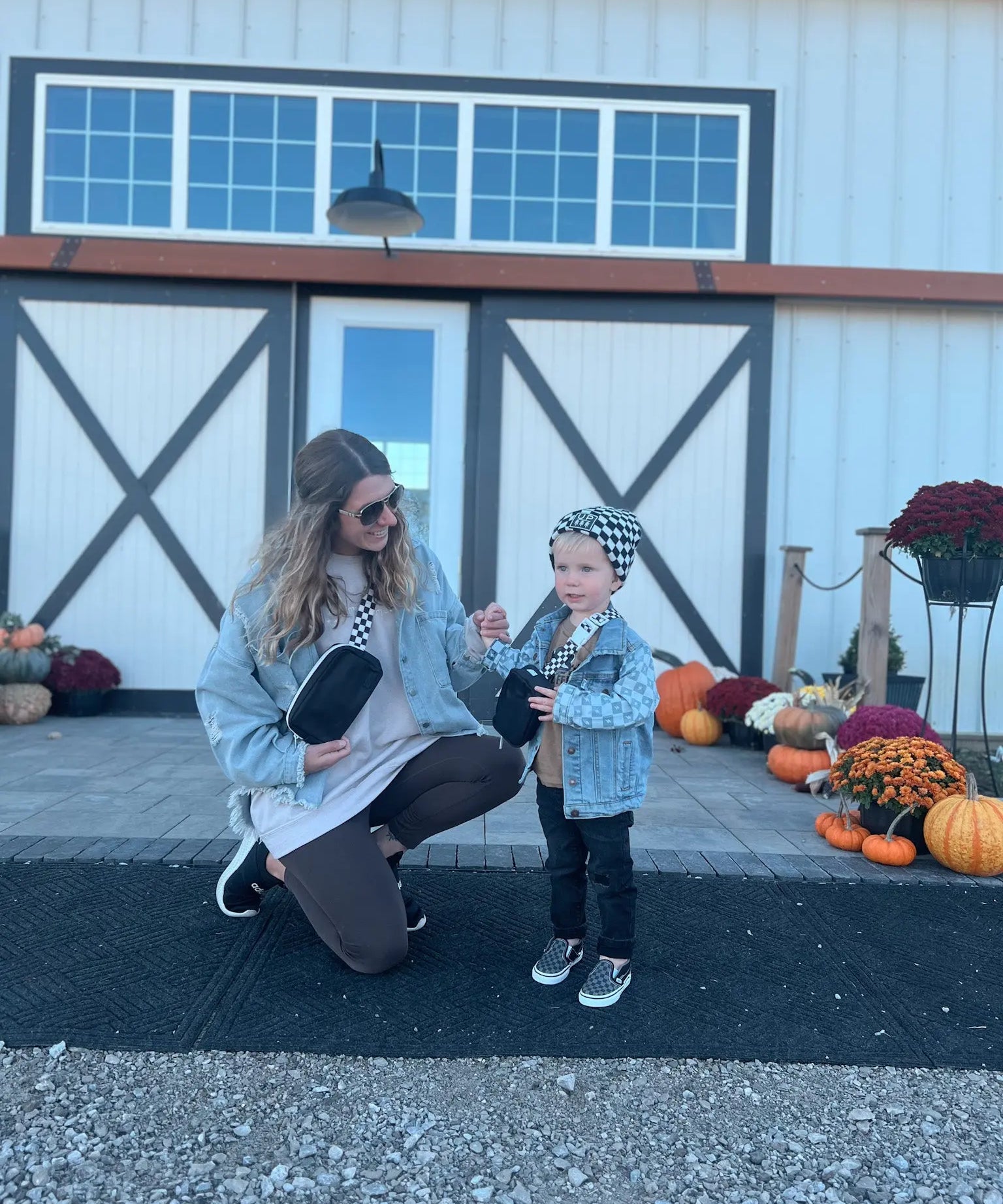 Mama Checkered Belt Bag Big Little Wish