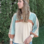 Lace French Terry Top In Loom