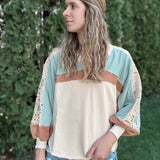 Lace French Terry Top In Loom