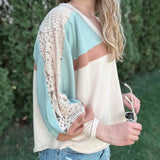 Lace French Terry Top In Loom