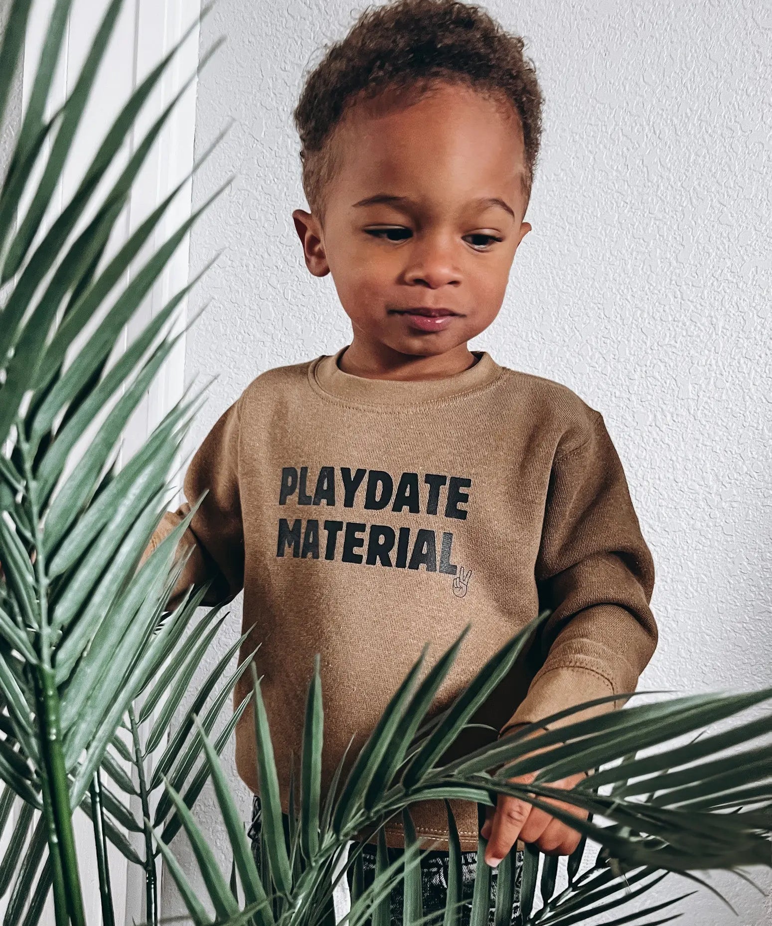 Playdate Material Crewneck Raising Brave