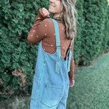 Denim Washed Adjustable Jumpsuit