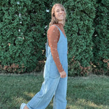 Denim Washed Adjustable Jumpsuit