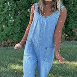 Denim Washed Adjustable Jumpsuit