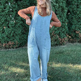 Denim Washed Adjustable Jumpsuit