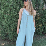 Blue Acid Washed Thermal Jumpsuit Oddi