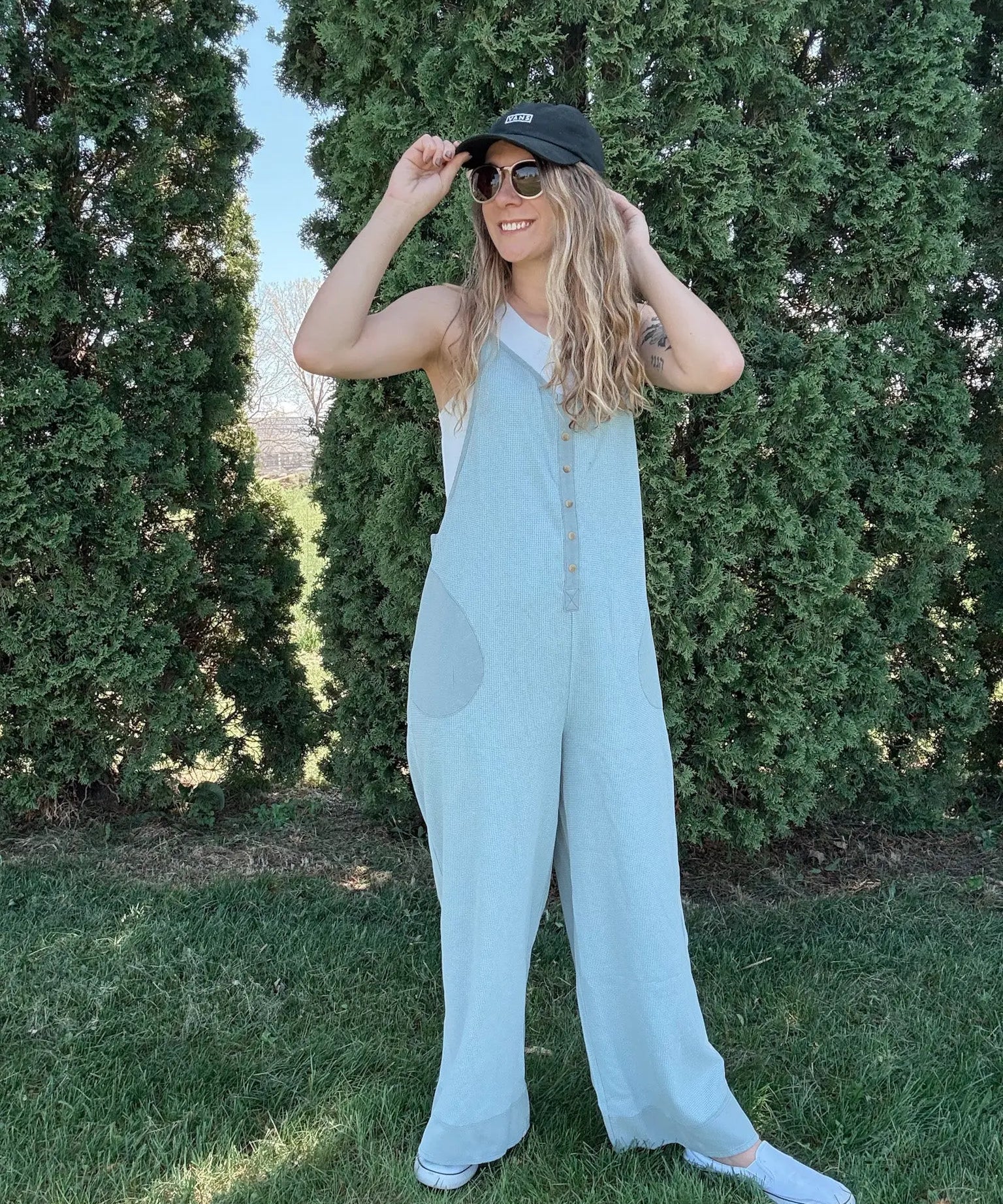 Blue Acid Washed Thermal Jumpsuit Oddi