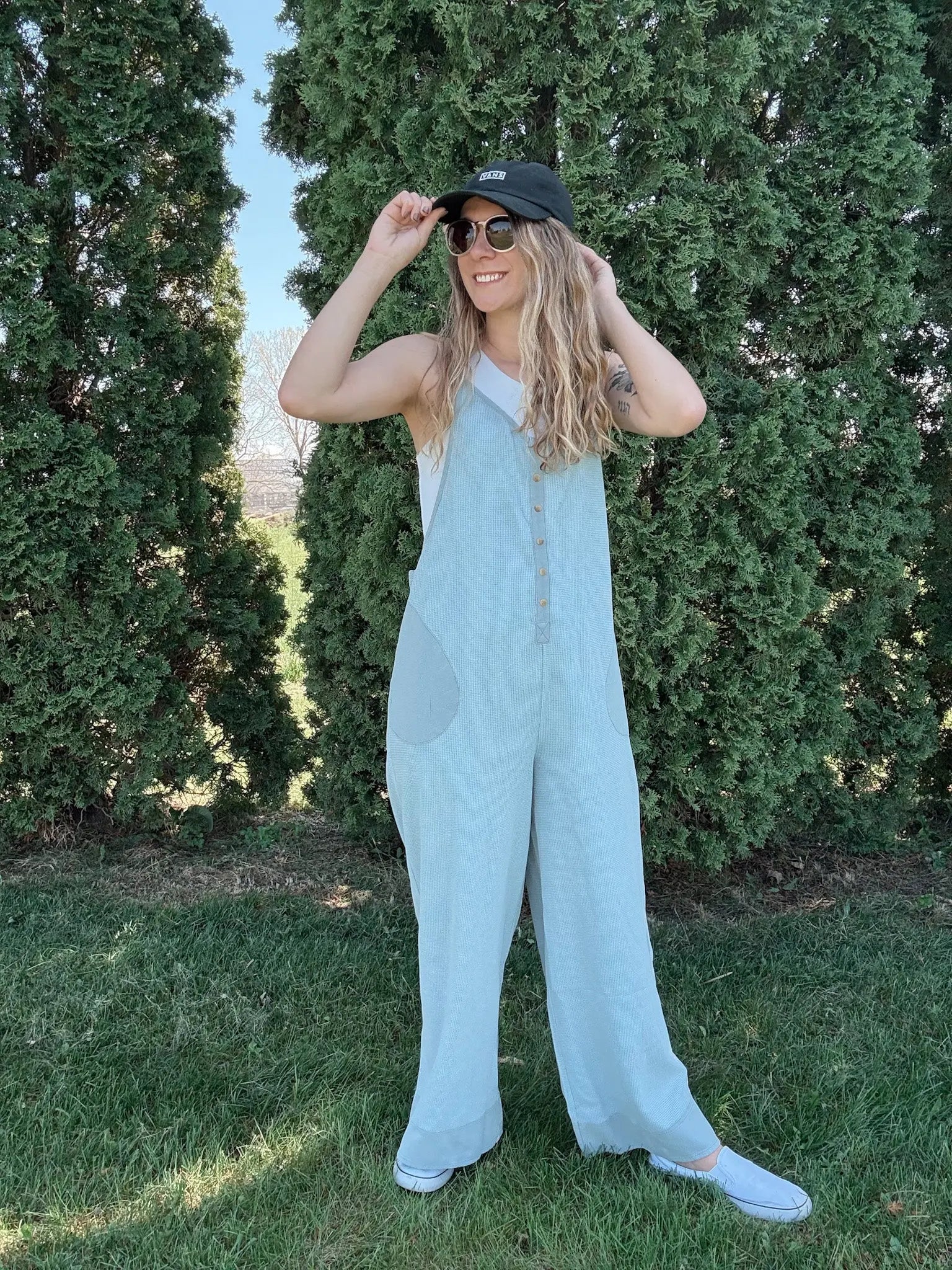 Blue Acid Washed Thermal Jumpsuit Oddi