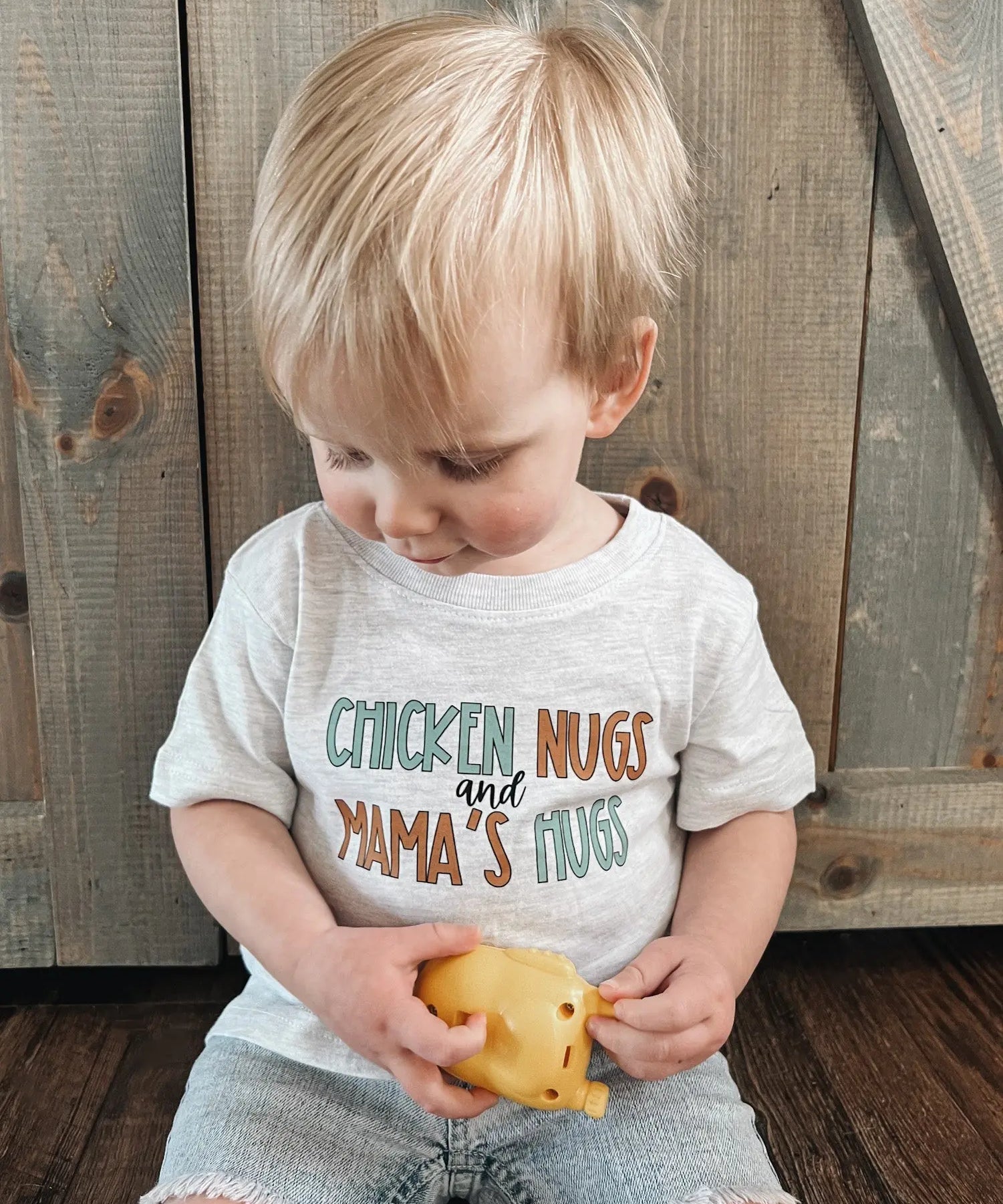 Chicken Nugs and Mama Hugs Tee Raising Brave