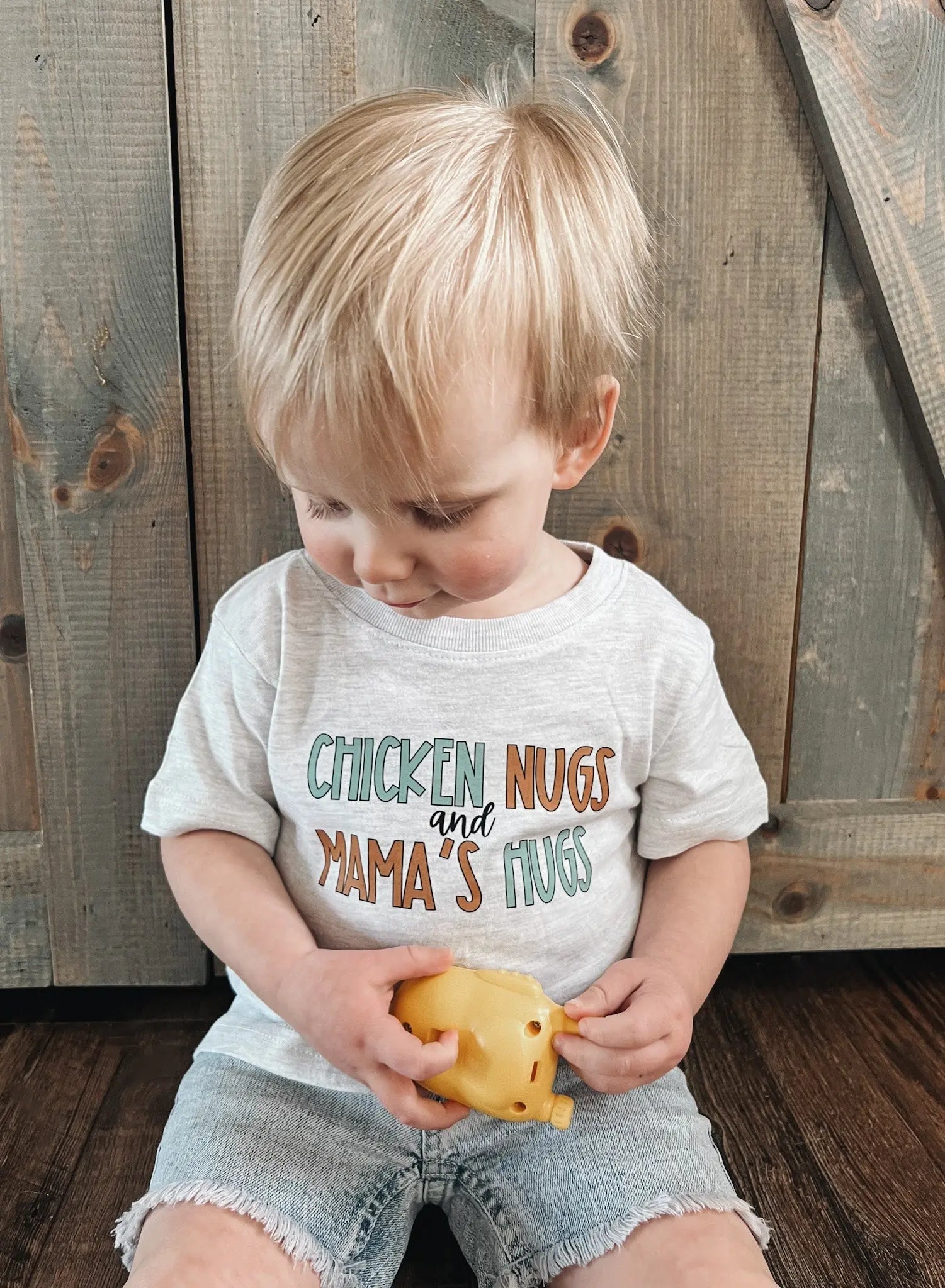 Chicken Nugs and Mama Hugs Tee Raising Brave