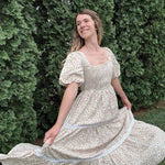 Daisy Smocked Maxi Dress in loom