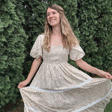 Daisy Smocked Maxi Dress in loom