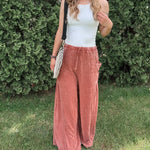 Vintage Mineral Wash Wide Leg Pants mittoshop
