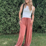 Vintage Mineral Wash Wide Leg Pants mittoshop